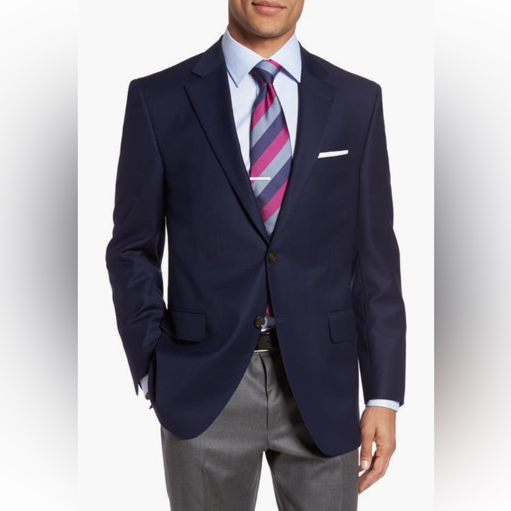 Peter Millar Navy Wool Sport Coat
